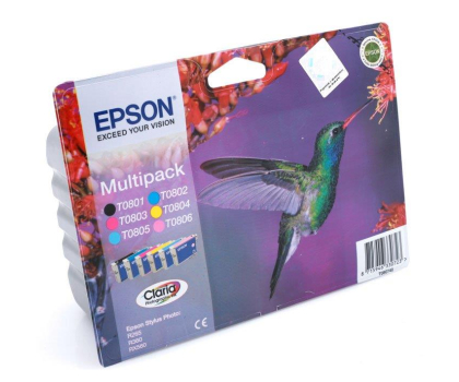 Tusz do drukarki Epson Zestaw 6 tuszów T0807 6x7,4ml